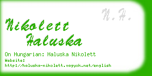 nikolett haluska business card